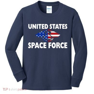 USSF United States Space Force Kids Long Sleeve Shirt