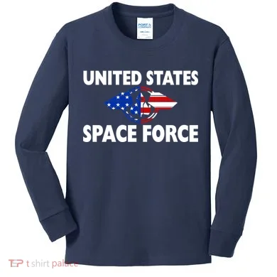 USSF United States Space Force Kids Long Sleeve Shirt