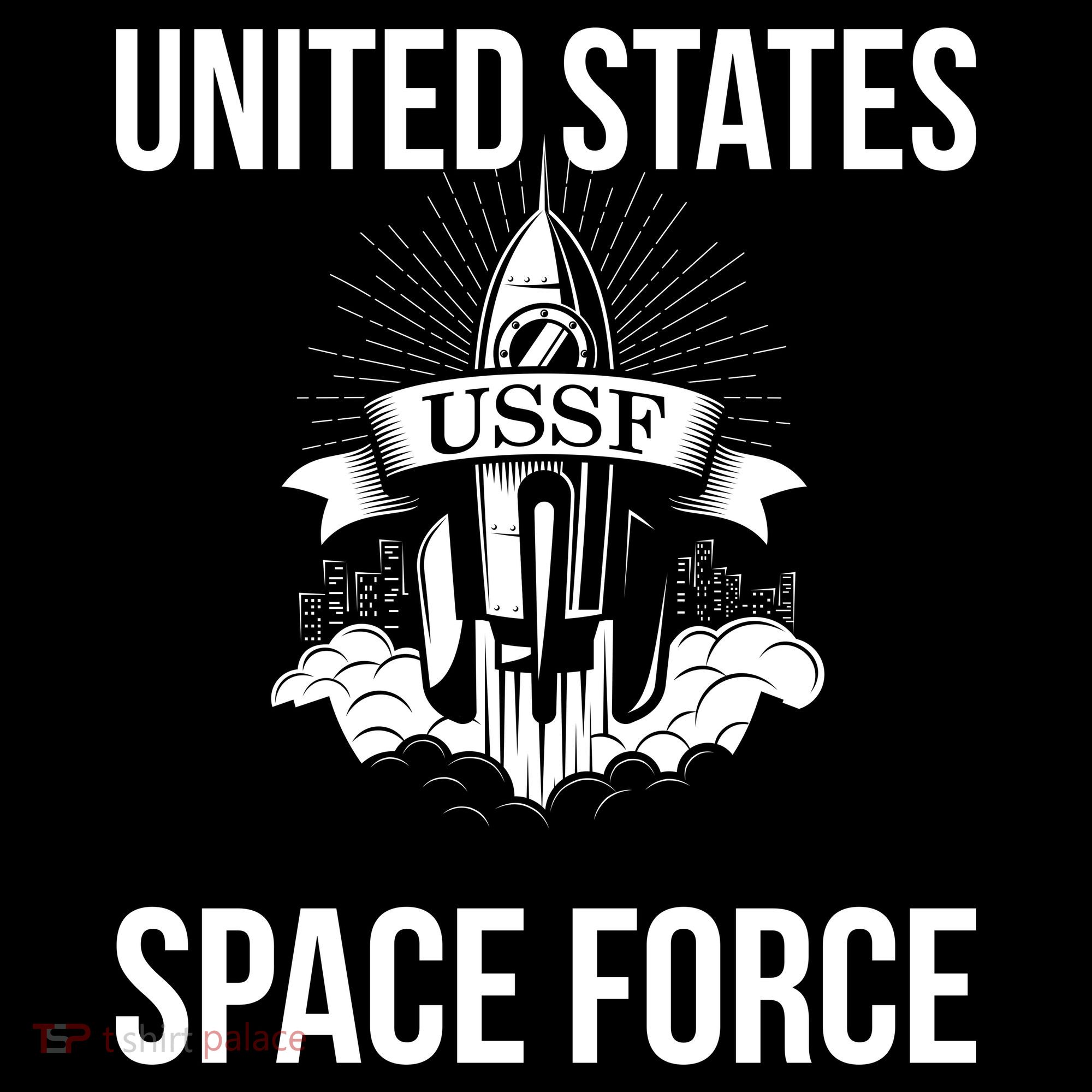 USSF United States Space Force Rocket Blast Ornament