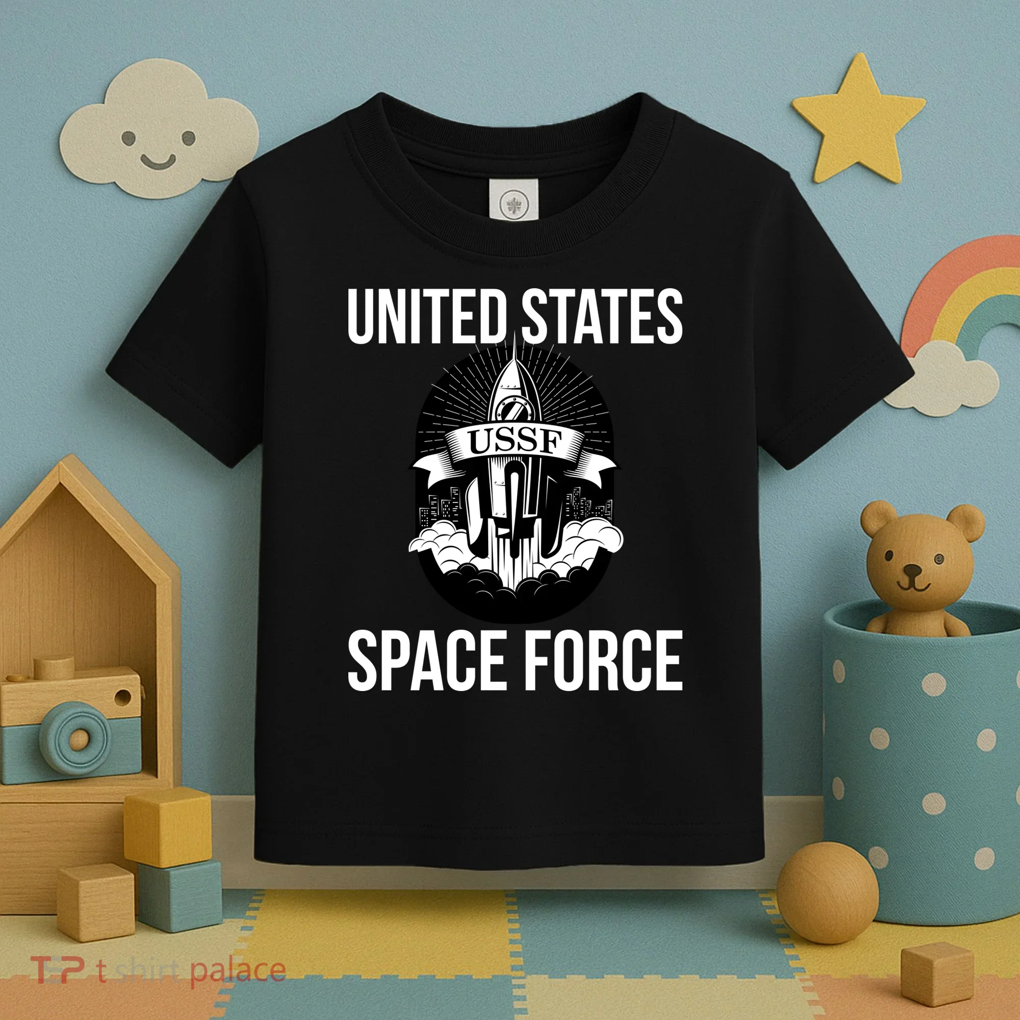 USSF United States Space Force Rocket Blast Toddler T-Shirt