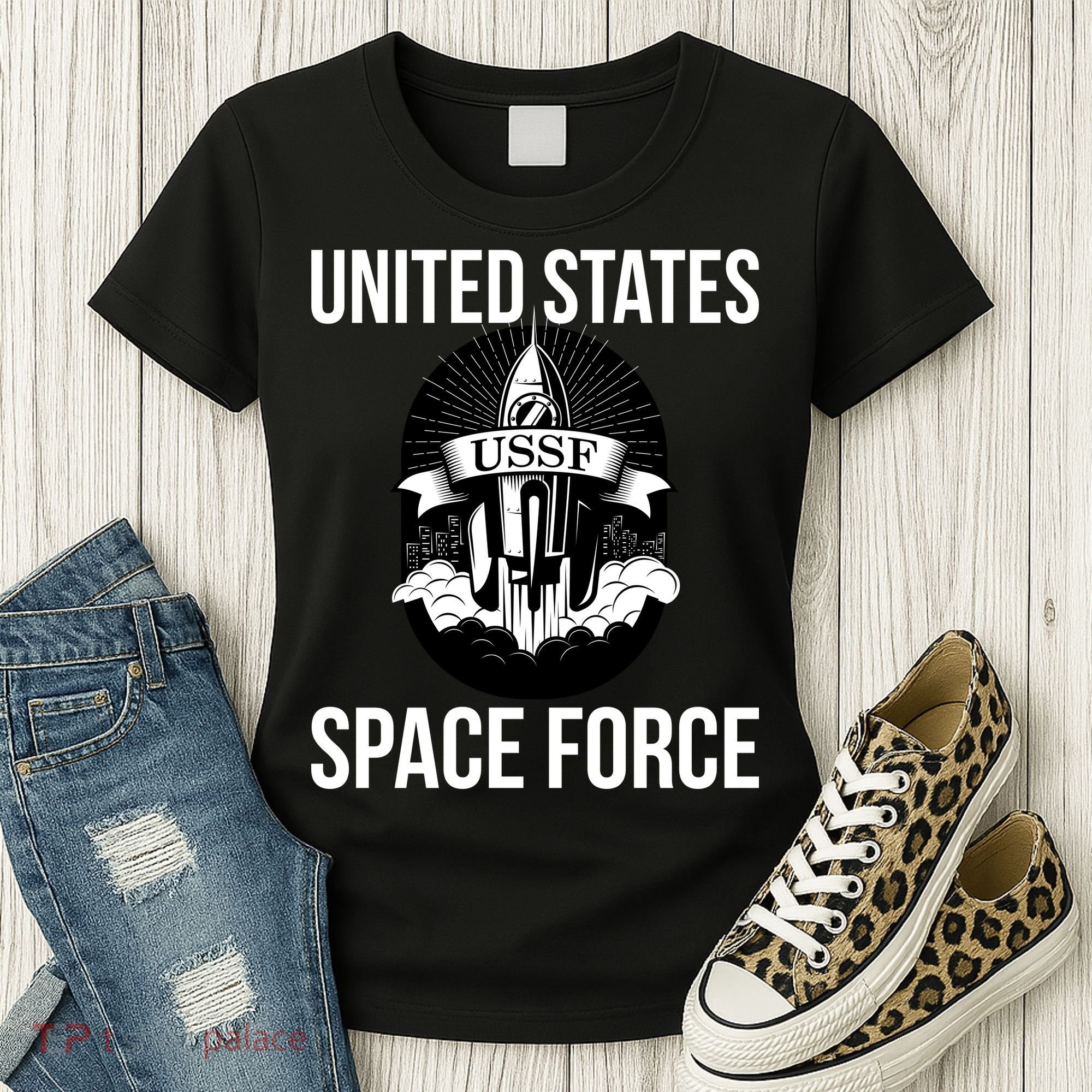USSF United States Space Force Rocket Blast Women's T-Shirt