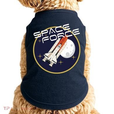 USSF United States Space Force Rocketship Emblem Doggie Tank