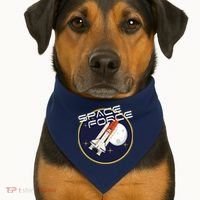USSF United States Space Force Rocketship Emblem USA-Made Doggie Bandana thumb 1