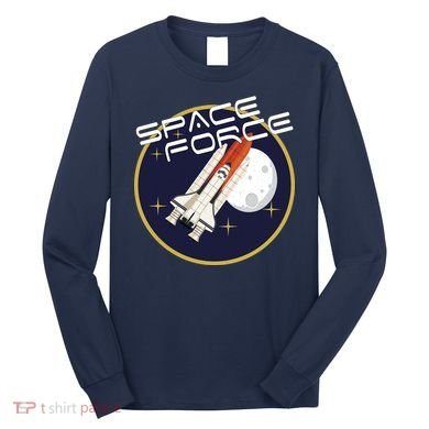 USSF United States Space Force Rocketship Emblem Long Sleeve Shirt