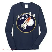 USSF United States Space Force Rocketship Emblem Long Sleeve Shirt thumb 0