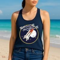 USSF United States Space Force Rocketship Emblem Women's Tank Top thumb 2