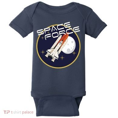 USSF United States Space Force Rocketship Emblem Baby Bodysuit