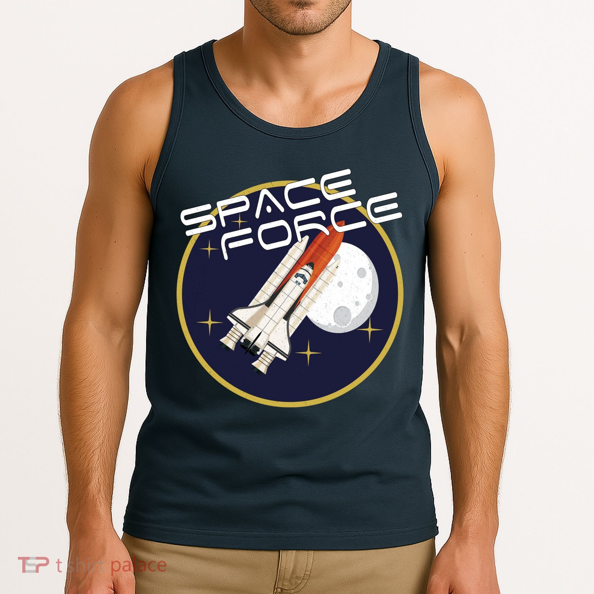 USSF United States Space Force Rocketship Emblem Tank Top