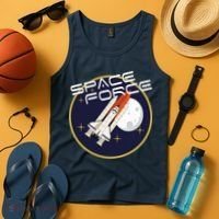 USSF United States Space Force Rocketship Emblem Tank Top thumb 4