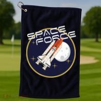 USSF United States Space Force Rocketship Emblem Golf Towel thumb 1