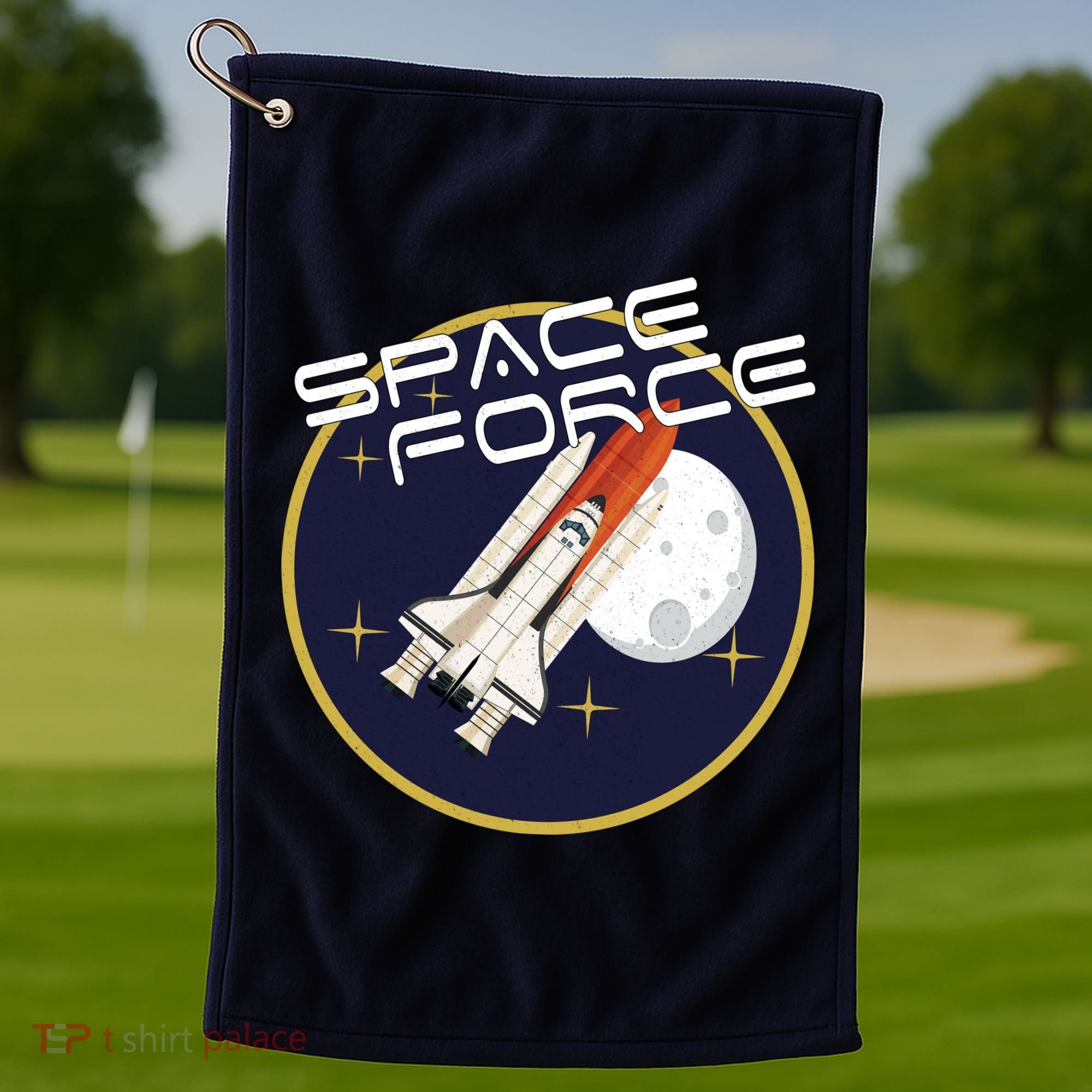 USSF United States Space Force Rocketship Emblem Golf Towel
