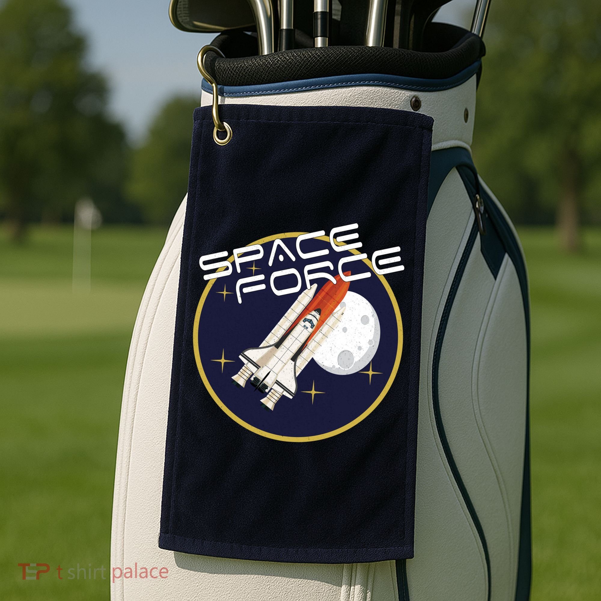 USSF United States Space Force Rocketship Emblem Golf Towel