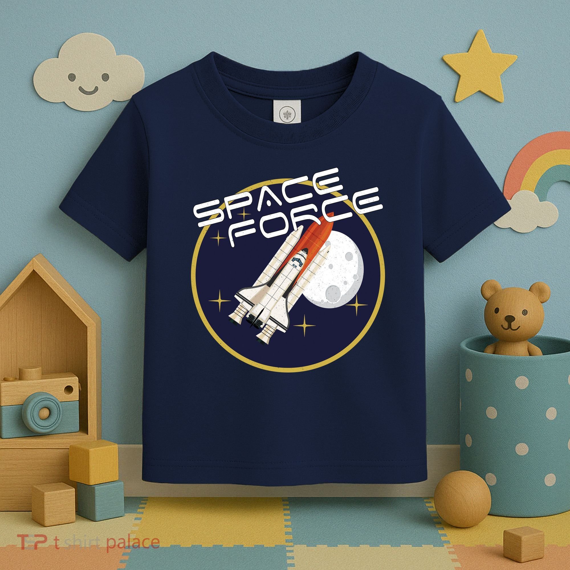 USSF United States Space Force Rocketship Emblem Toddler T-Shirt