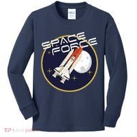 USSF United States Space Force Rocketship Emblem Kids Long Sleeve Shirt thumb 0