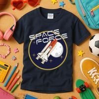USSF United States Space Force Rocketship Emblem Kids T-Shirt thumb 3