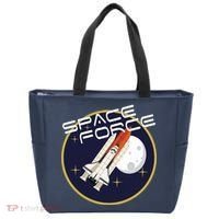 USSF United States Space Force Rocketship Emblem Tote Bag thumb 0
