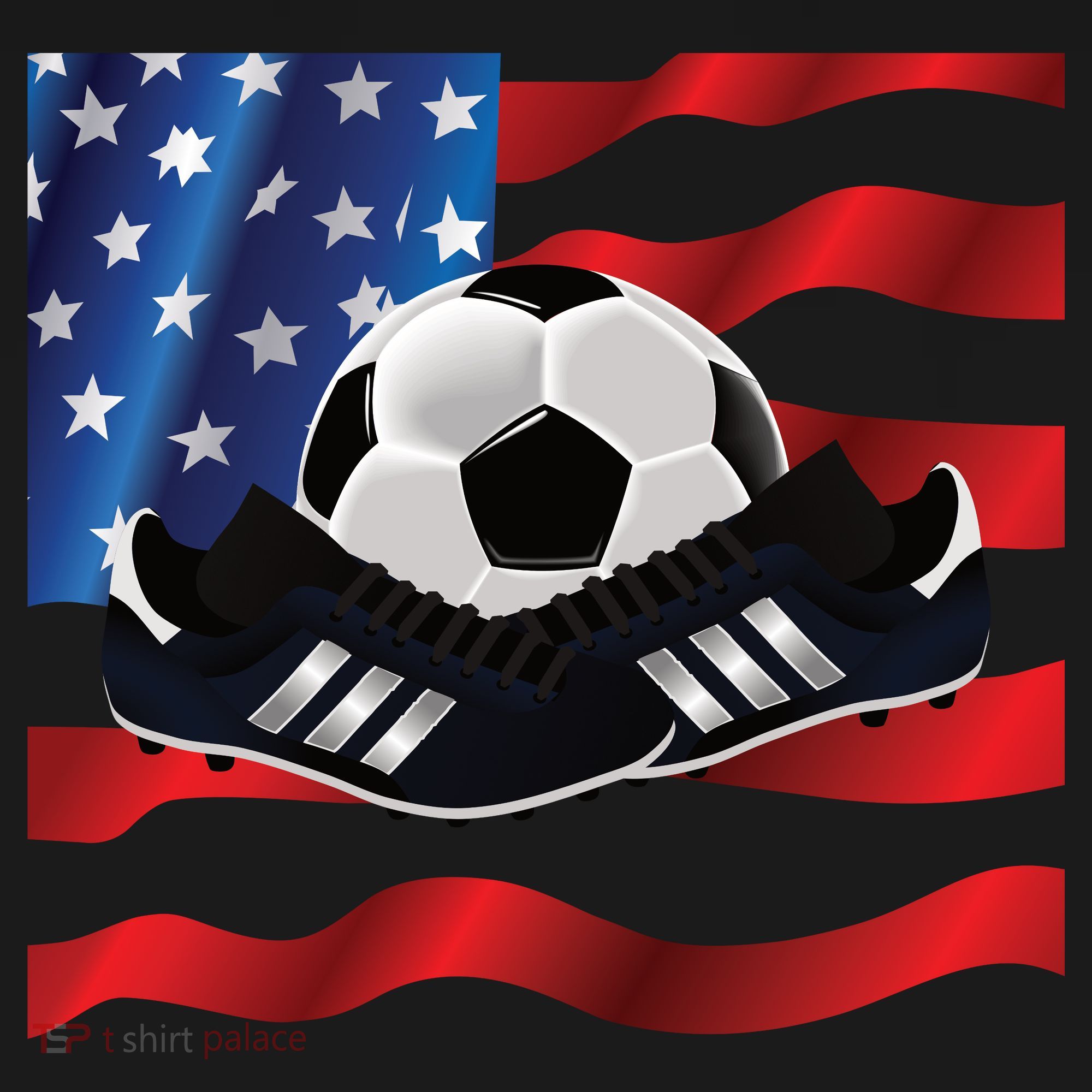US Soccer Fan Team USA Ball Flag Toddler Hoodie