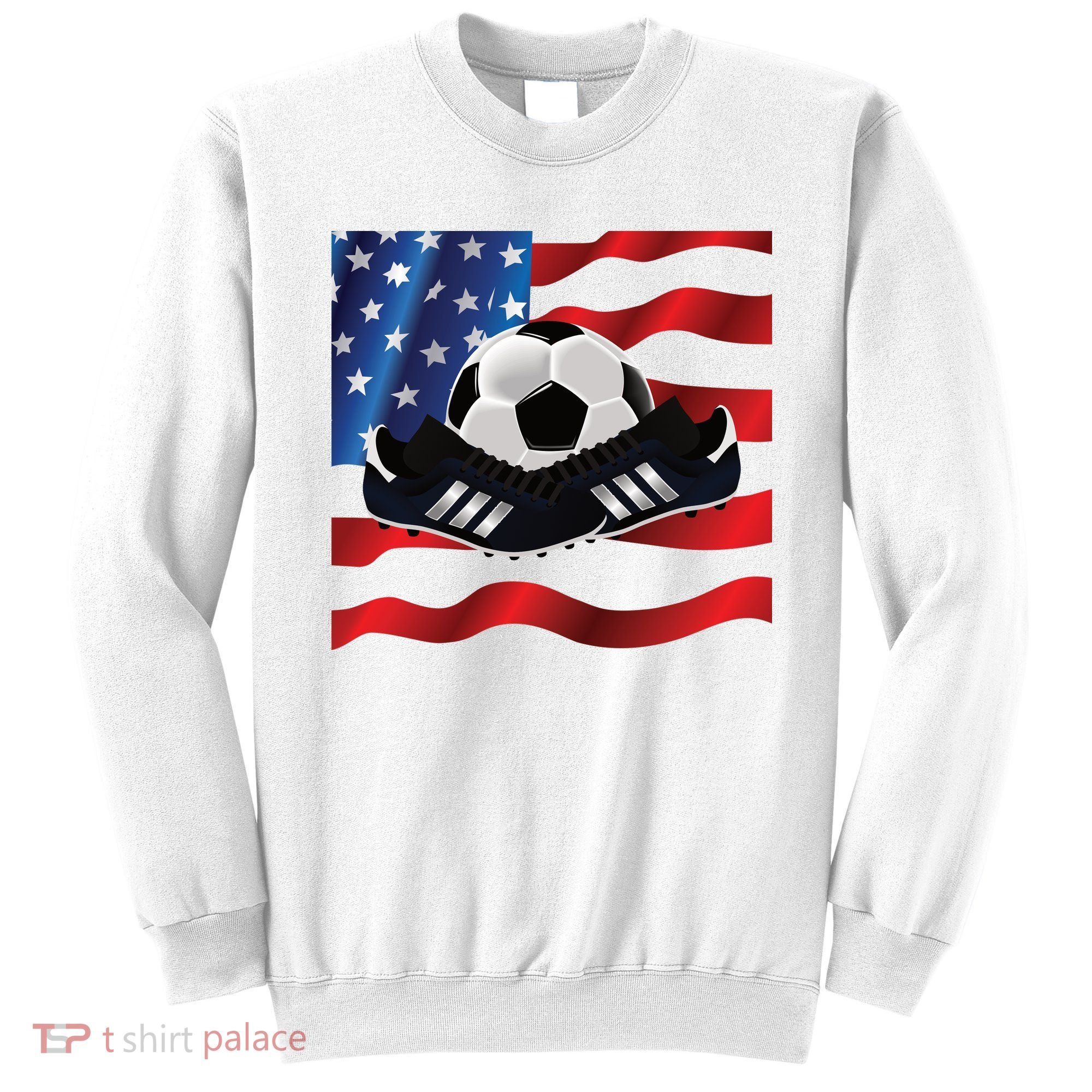 US Soccer Fan Team USA Ball Flag Sweatshirt