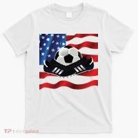 US Soccer Fan Team USA Ball Flag T-Shirt thumb 0