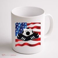 US Soccer Fan Team USA Ball Flag Coffee Mug thumb 1