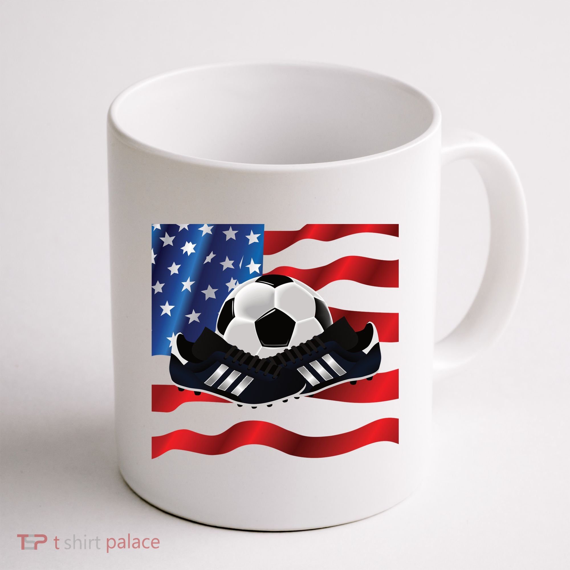 US Soccer Fan Team USA Ball Flag Coffee Mug