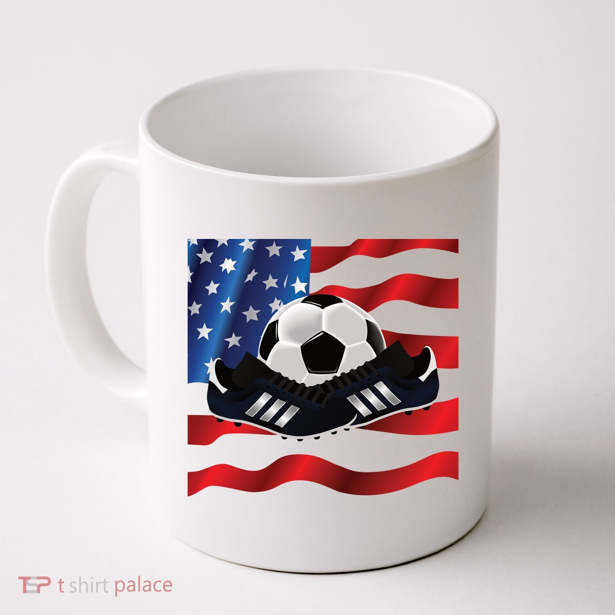 US Soccer Fan Team USA Ball Flag Coffee Mug