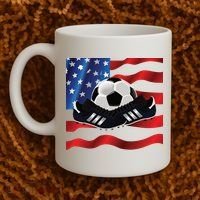 US Soccer Fan Team USA Ball Flag Coffee Mug thumb 2