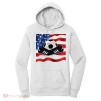 US Soccer Fan Team USA Ball Flag Women's Hoodie thumb 0