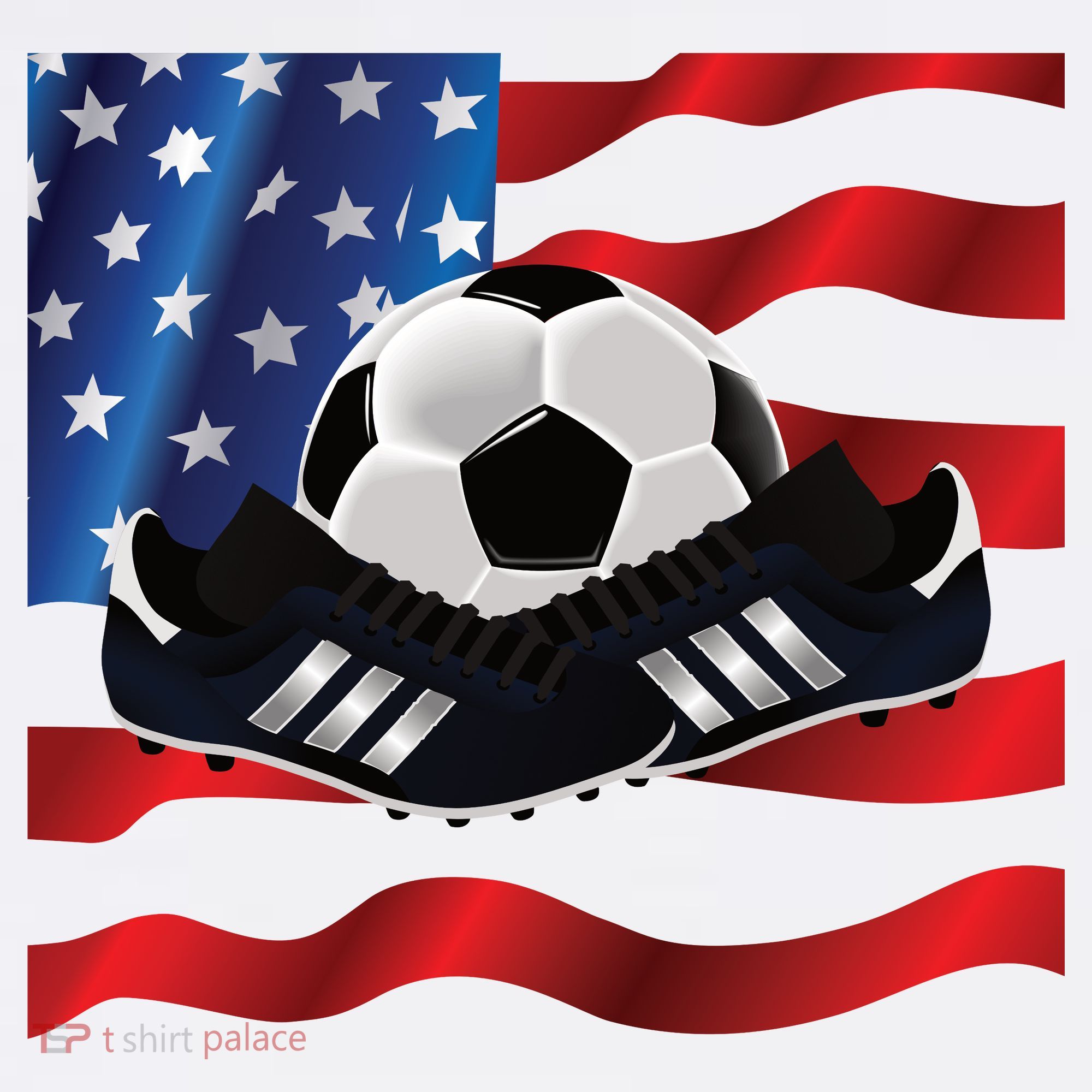 US Soccer Fan Team USA Ball Flag Women's Hoodie