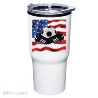 US Soccer Fan Team USA Ball Flag Tumbler thumb 0