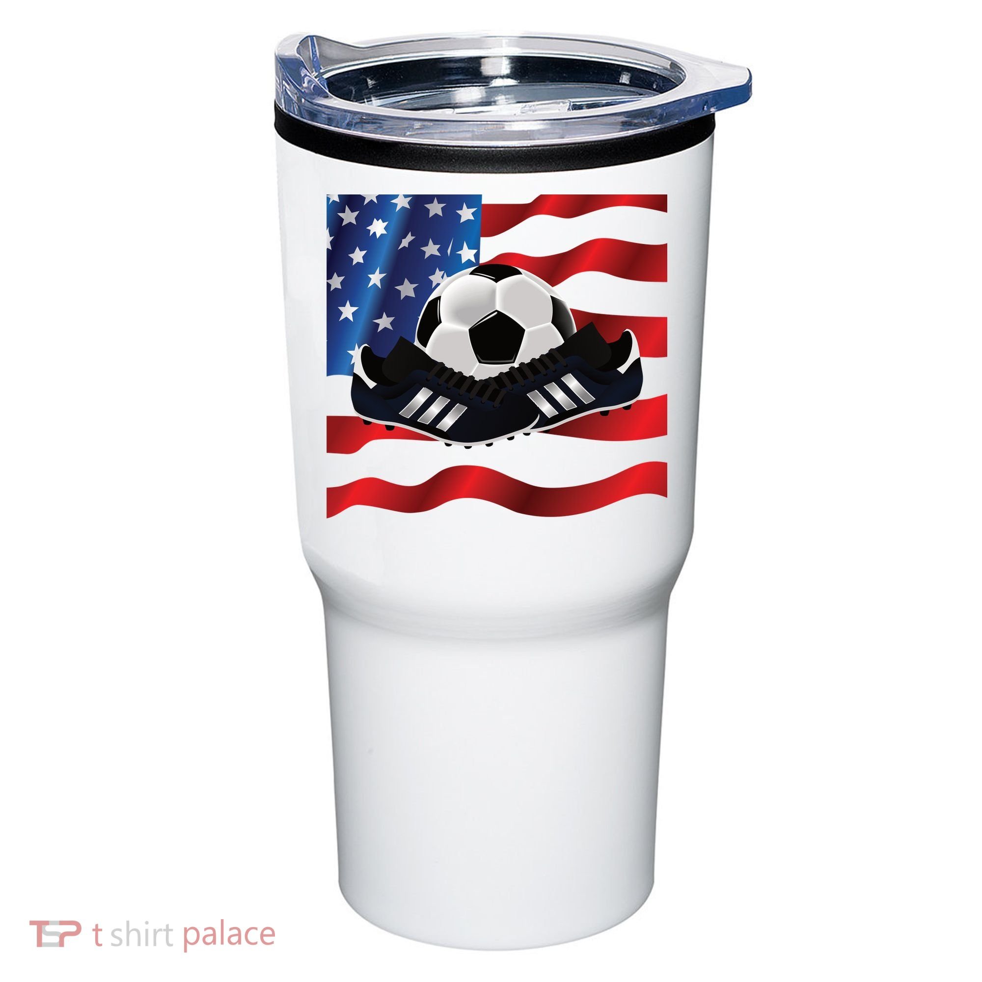 US Soccer Fan Team USA Ball Flag Tumbler