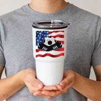 US Soccer Fan Team USA Ball Flag Tumbler thumb 2