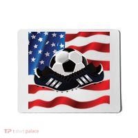 US Soccer Fan Team USA Ball Flag Mousepad thumb 0