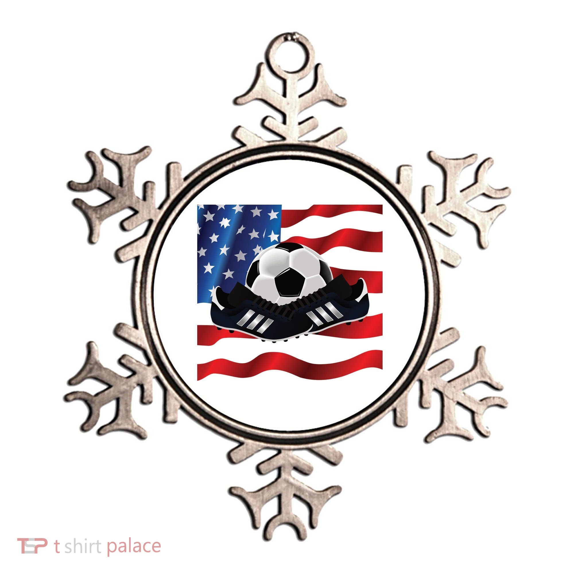 US Soccer Fan Team USA Ball Flag Ornament