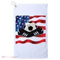 US Soccer Fan Team USA Ball Flag Golf Towel thumb 0