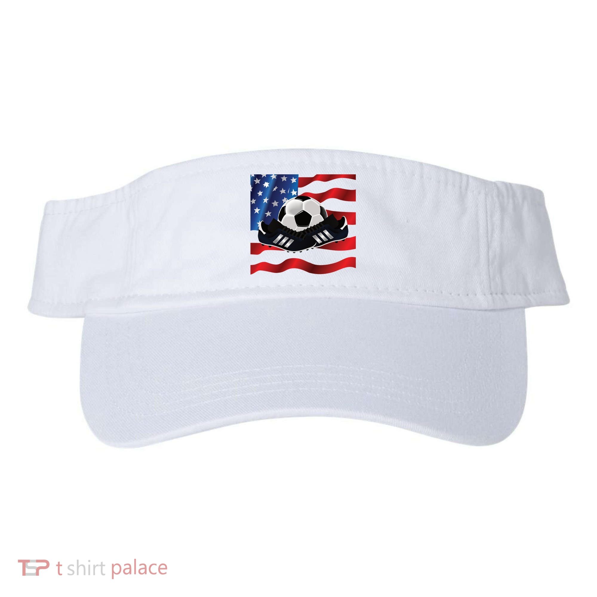 US Soccer Fan Team USA Ball Flag Visor