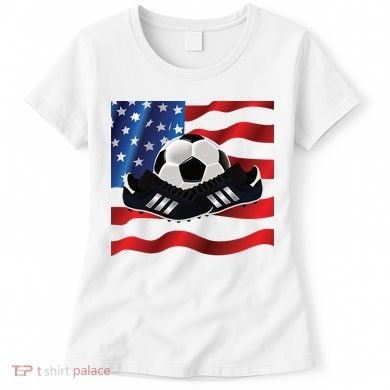 US Soccer Fan Team USA Ball Flag Women's T-Shirt