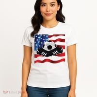 US Soccer Fan Team USA Ball Flag Women's T-Shirt thumb 4