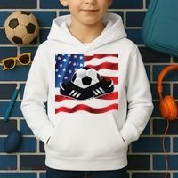 US Soccer Fan Team USA Ball Flag Kids Hoodie thumb 2