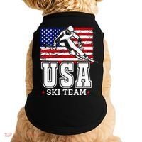 Usa Ski Team American Flag Skiing Skier Doggie Tank thumb 0