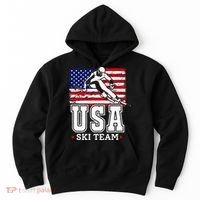 Usa Ski Team American Flag Skiing Skier Hoodie thumb 0