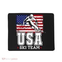 Usa Ski Team American Flag Skiing Skier Mousepad thumb 0