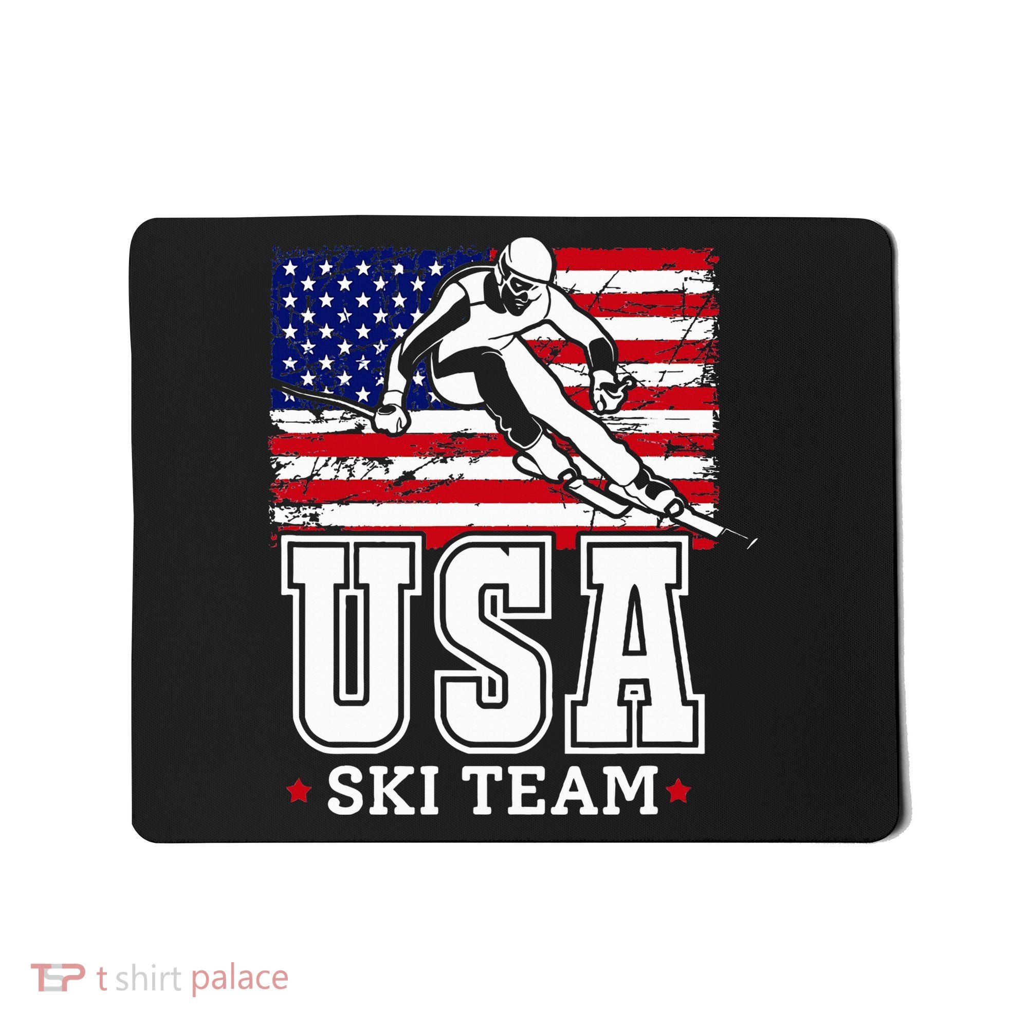 Usa Ski Team American Flag Skiing Skier Mousepad