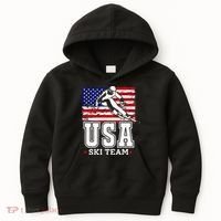 Usa Ski Team American Flag Skiing Skier Kids Hoodie thumb 0