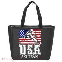Usa Ski Team American Flag Skiing Skier Tote Bag thumb 0