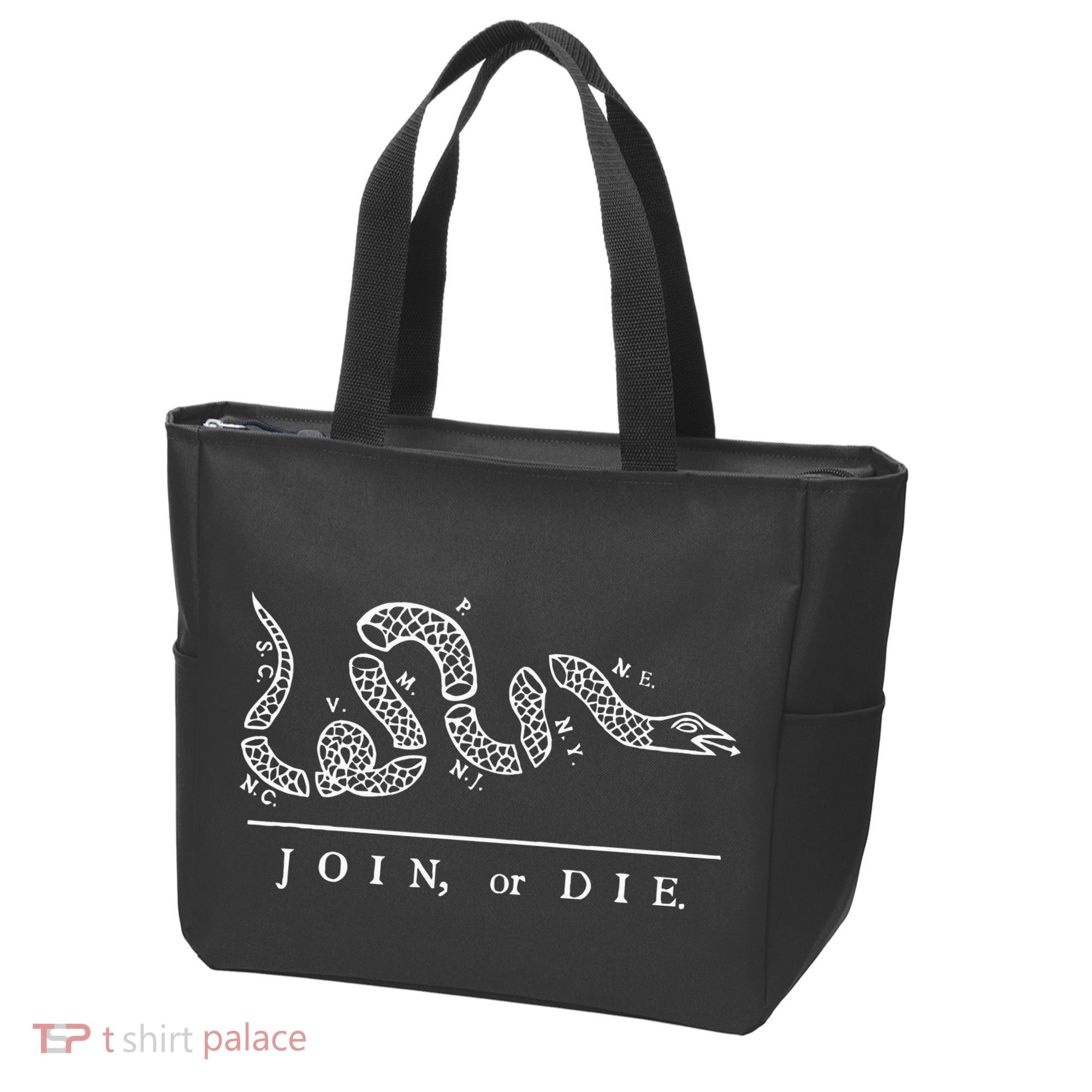 United States Thirteen Colonies Join Or Die Snake Tote Bag