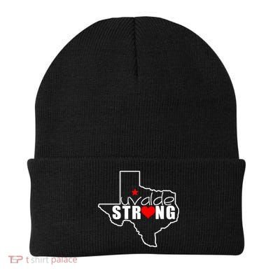 Uvalde Strong Texas Map Heart Beanie