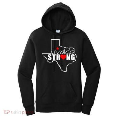 Uvalde Strong Texas Map Heart Women's Hoodie
