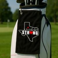 Uvalde Strong Texas Map Heart Golf Towel thumb 2