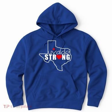Uvalde Strong Texas Map Heart Hoodie